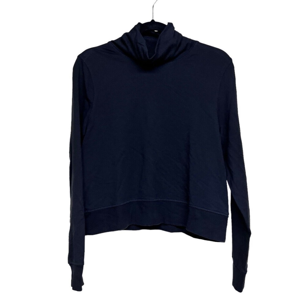 Athleta Nirvana Cropped‎ Funnel Neck Sweatshirt Black Women’s Size Medium